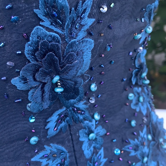 Jovani sz 8 prom party dress blue cocktail wedding party dress - Picture 15 of 16